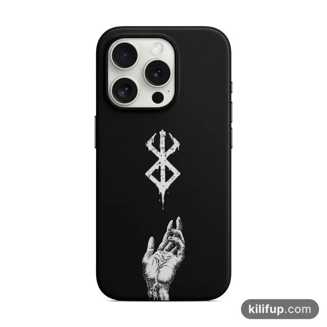 Berserk Mühür ve El Logolu Telefon Kılıfı – iPhone ve Samsung model seçenekli