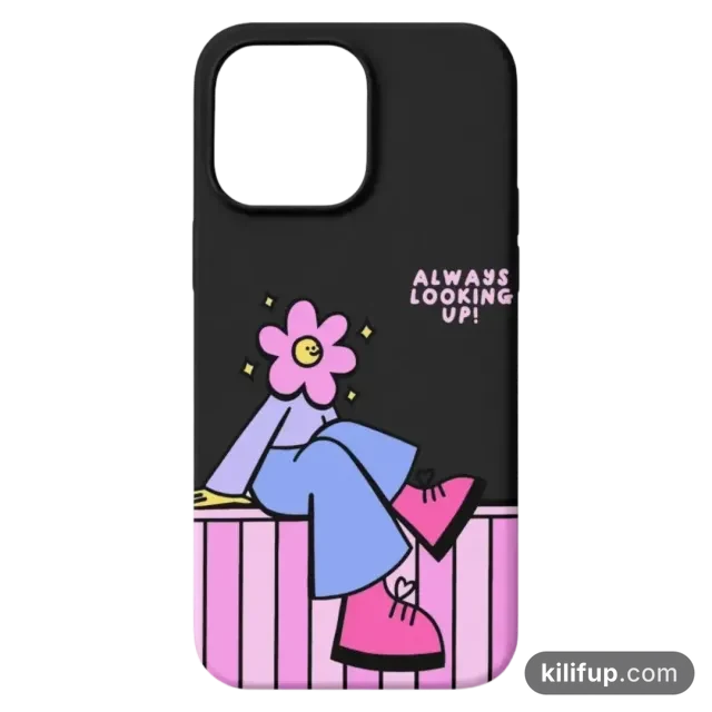 Always Looking Siyah Telefon Kılıfı – iPhone ve Samsung model seçenekli