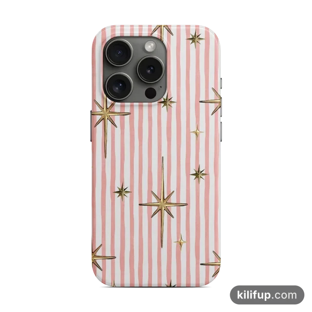 Çizgili Yıldız Telefon Kılıfı – iPhone ve Samsung model seçenekli