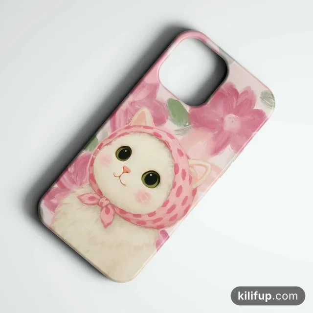 Babushka Kitty Telefon Kılıfı – iPhone ve Samsung model seçenekli