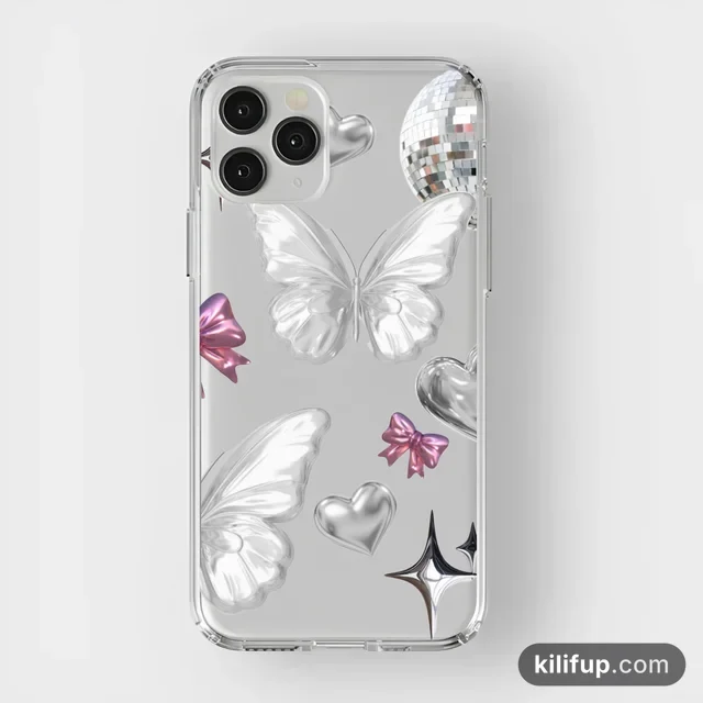 Butterflies Telefon Kılıfı – iPhone ve Samsung model seçenekli